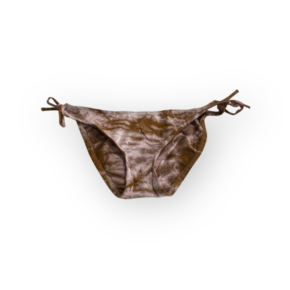 Vintage 90’s: Lucky Brand ❤︎ Side Tie Floral Tie Dye Bikini Bottoms ❤︎ Pink Tan - Picture 3 of 16